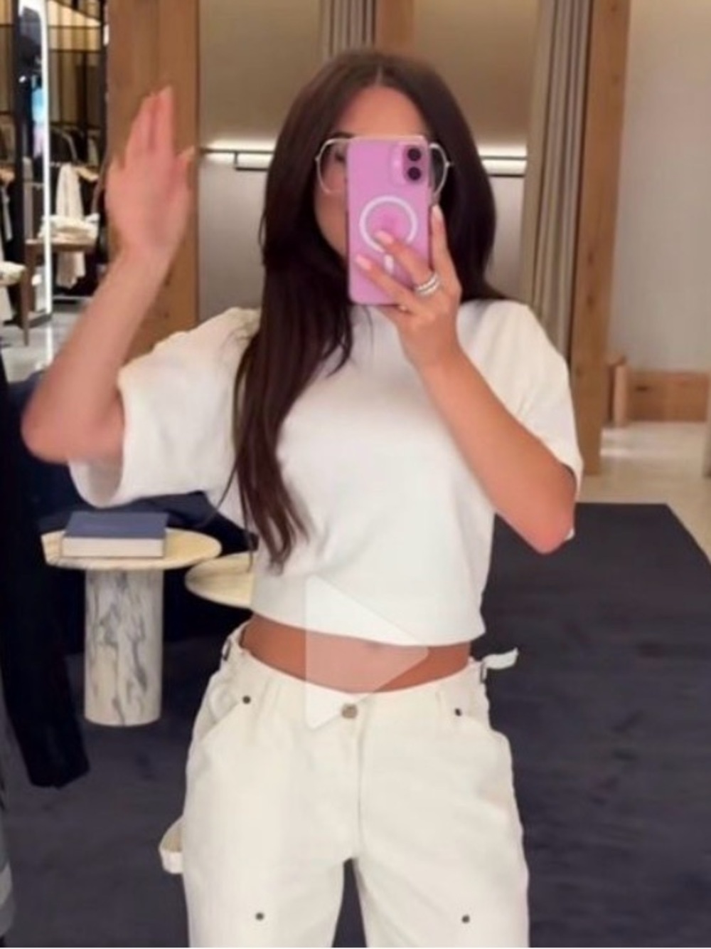 Aritzia Babaton Interlock Cotton Barclay White Short Sleeve Top Tee Shirt
